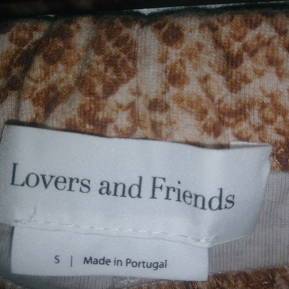 Lovers and Friends S Snake Tan Wrap Top Jumpsuit Look Pants Set 2-Piece - Picture 12 of 13